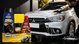 Kit Smart 3x1 Rodabrill com Pneu Pretinho, Silicone e Cera de Carnaúba